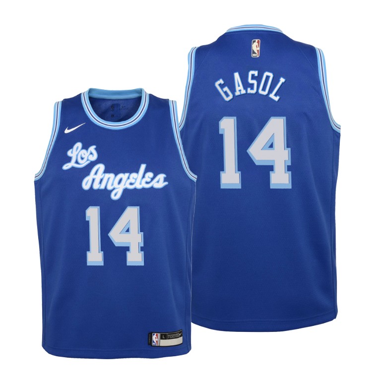 Youth Los Angeles Lakers Marc Gasol #14 NBA 2020-21 Classic Edition Blue Basketball Jersey MVB6283FZ